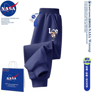 2024新款 休闲裤 运动长裤 春秋款 加绒儿童卫裤 NASA联名中小童秋冬款