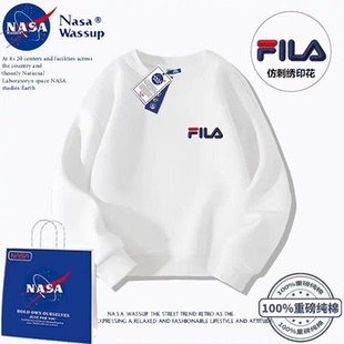 NASA联名潮牌字母印花运动卫衣春秋冬男女学生宽松上衣服班服定制