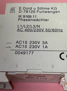 议价 全新原装多德DOLD继电器模块IK9169.11 现货0