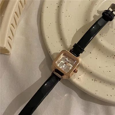 学生细带皮革手表Ulzzang复古