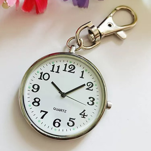 清晰大数字夜光护士表钥匙扣挂表考试用学生进场公务员怀表老人表