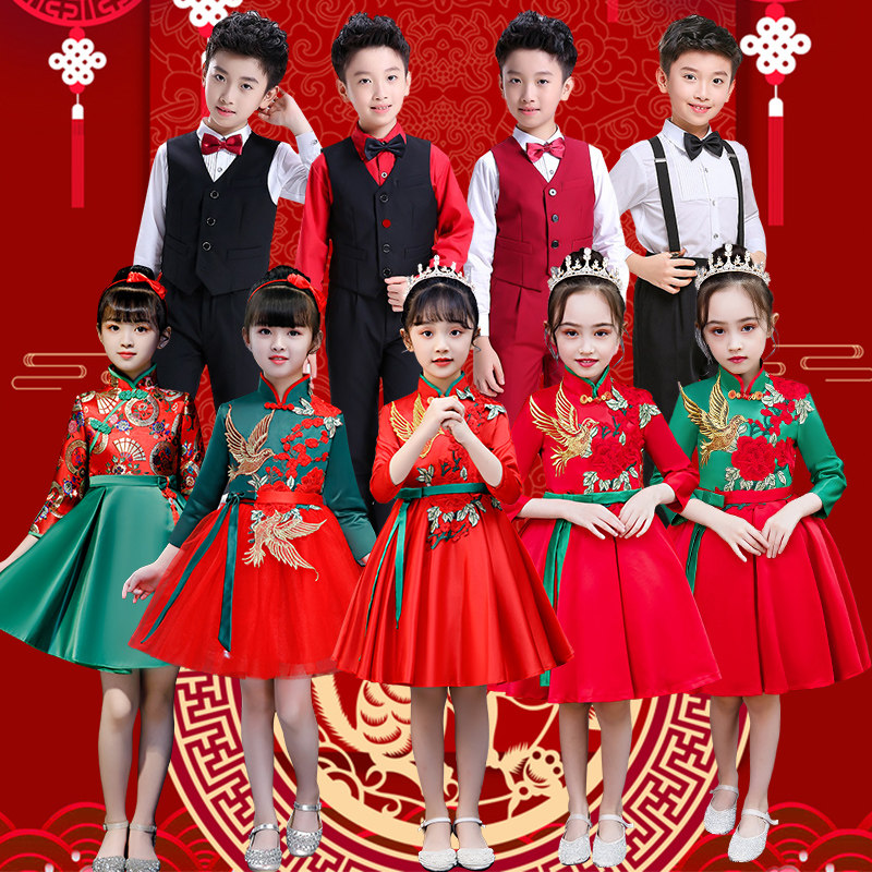 春晚中国风诗词朗诵民乐演出服