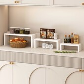 桌面置物架实木白漆收纳架柜内分层架增高架样品直播展示架可定制