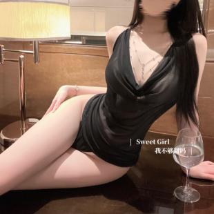 「SG」性感睡衣女款 纯欲风蕾丝透视诱惑睡裙女款 高级感家居服套装