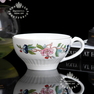 英国Aynsley美丽雀鸟花卉骨瓷单杯咖啡杯茶杯英式骨瓷茶具