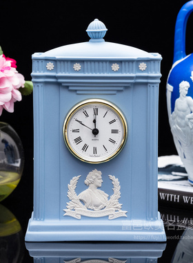 Wedgwood2002浮雕玉石纪念桌钟