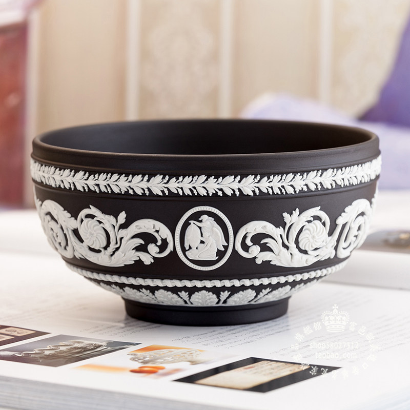 威基伍德wedgwood玄武岩1986古典女神陶瓷手工客厅迎宾花盆花瓶