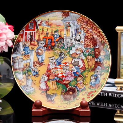 富兰克林Franklin猫咪挂盘瓷盘