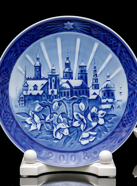 皇家哥本哈根2008手绘生日盘挂盘