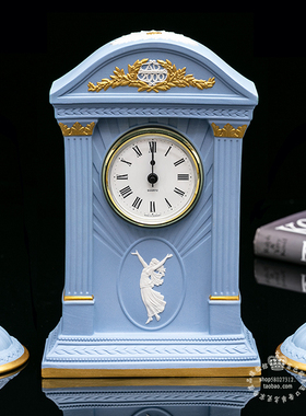 wedgwood千禧年2000镶金陶瓷时钟