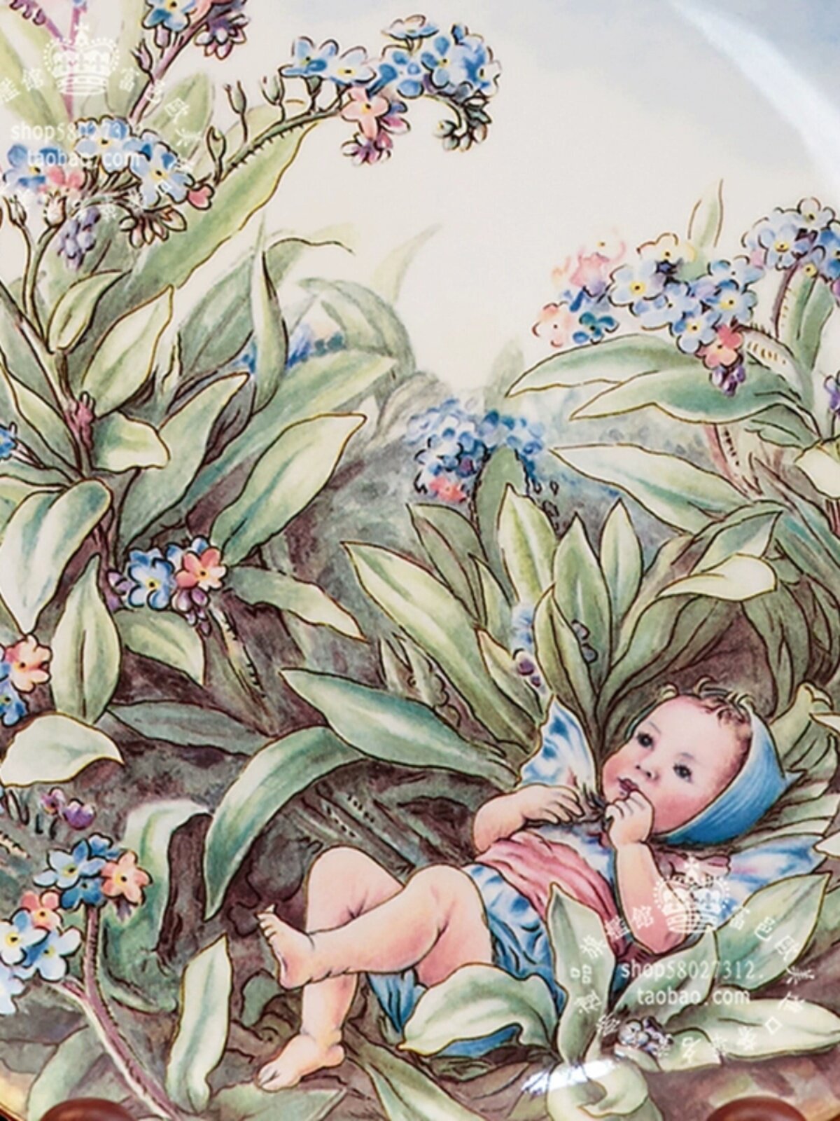 BRADEX 아티스트 MARY BEAUTIFUL FLOWER FAIRY 1987 한정판 장식 세라믹 접시 생일 기념 교수형 접시