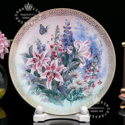 george彩蝶liu名作百合花壁画