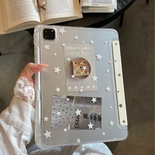 韩风古早奶白星星ipadpro11寸MINI7平板A16保护壳12代air6/7/8套