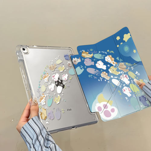 萌宠彩虹iPad10/9/8/7代平板保护壳pro11寸air7/6/5保护套A16防弯