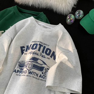 t恤衫 短袖 男装 藏蓝 纯棉圆领加肥加大码 胖子宽松短袖 男士 潮牌秋季