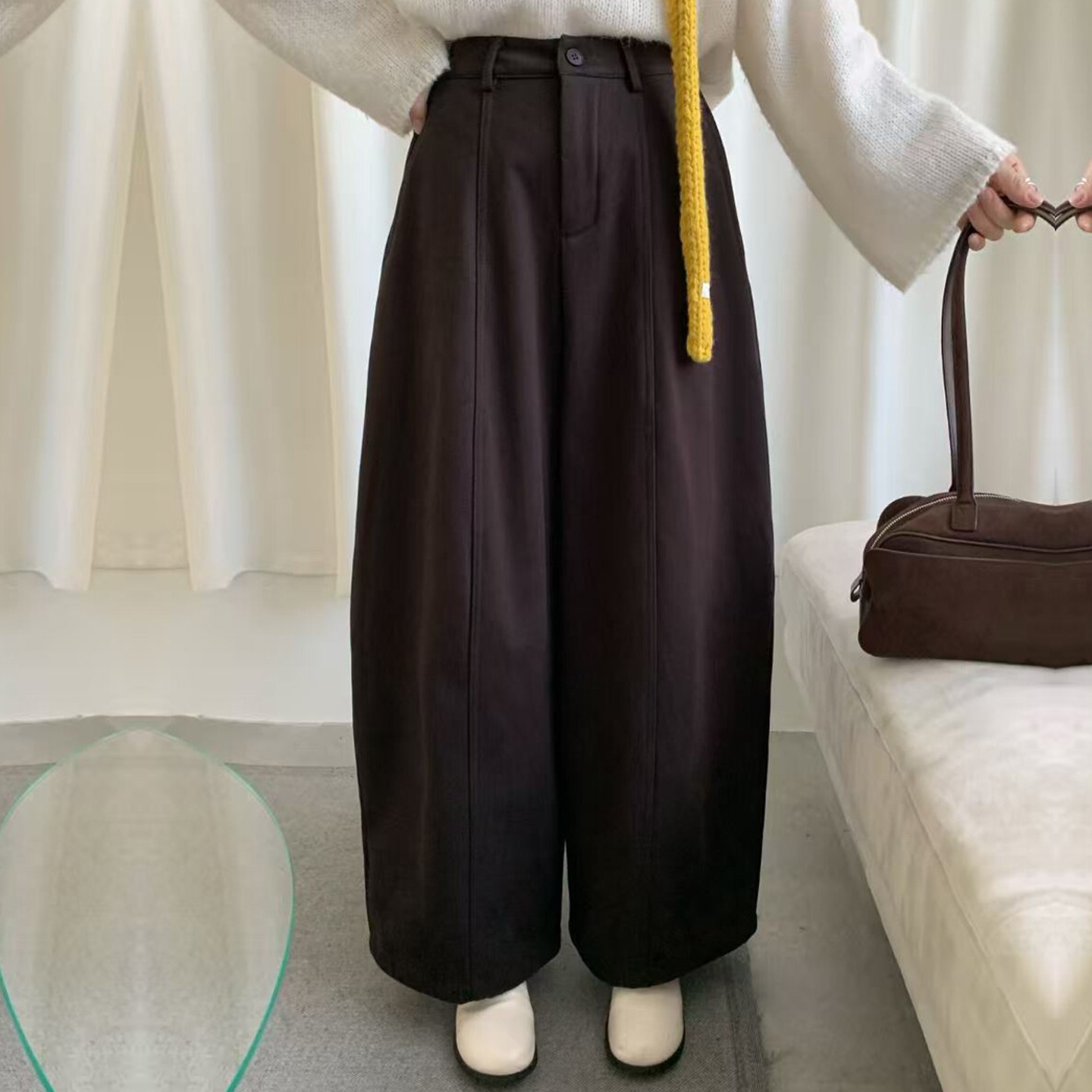 加厚加绒高级感休闲裤长裤