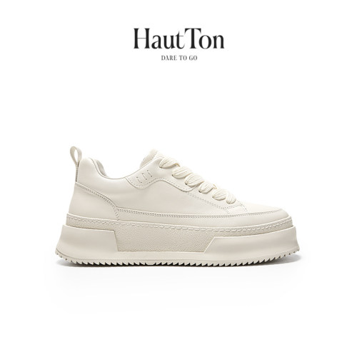 HautTon皓顿厚底增高小白鞋