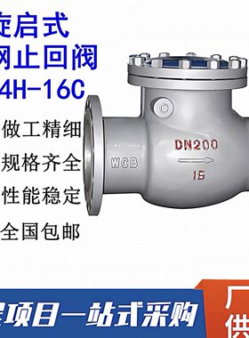 H44H-16C/25C铸钢旋启式法兰止回阀止水逆止阀蒸汽防倒流
