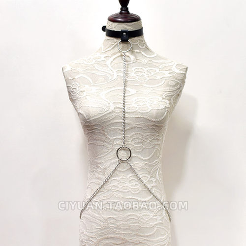 朋克哥特背带束缚choker辣妹外穿