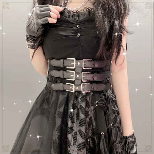 原宿暗黑洛丽塔lolitapu皮外穿军