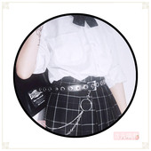 lolita朋克哥特辣妹链条腰带腰链jk配裙子裙链lo皮带腰饰酷女cos