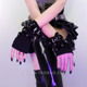 Lolita赛博朋克哥特绑带机能战术手套露指袖 套y2k辣妹cos亚比手袖
