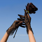 Lolita洛丽塔蕾丝短款 手套宴会礼仪舞台表演配饰LO娘高级感手袖