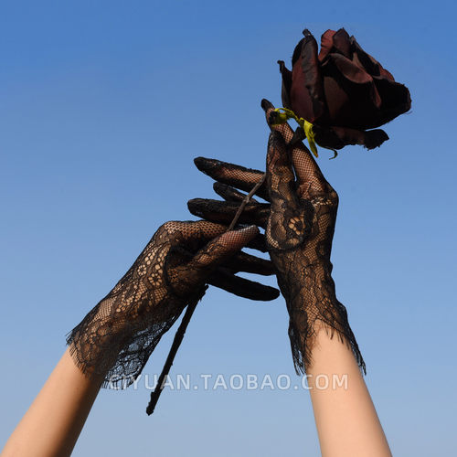 洛丽塔蕾丝短款手套宴会礼仪