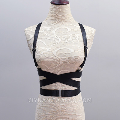 原宿Lolita洛丽塔朋克机能收腰显瘦战术背带腰带亚比束腰cos配饰