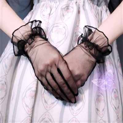 taobao agent Thin transparent gloves, sleeves, Lolita style