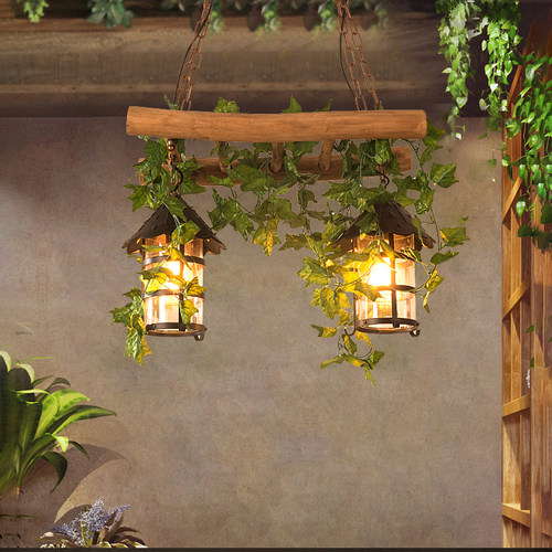 民宿创意设计农家乐植物田园吊灯