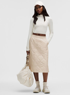 Wave-Quilt 女士波浪绗缝带夹层中长裙丨lululemon丨LW8ARRS