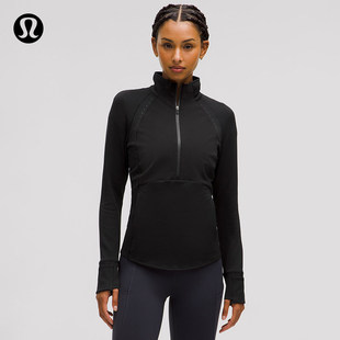 Cold Weather女士跑步半拉链夹克*抓绒 芯吸丨lululemon丨LW3IVSS
