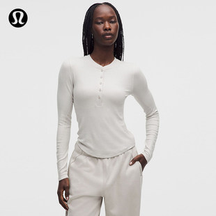 Hold Tight 女士紧身剪裁长袖亨利衫透气丨lululemon丨LW3HN3S