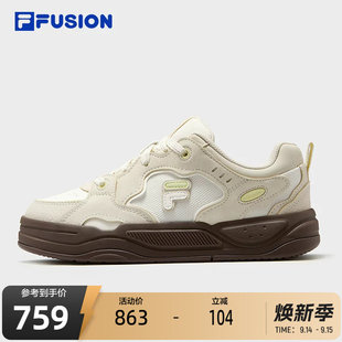 斐乐BANK 2 DX丨FILA FUSION厚底板鞋26冬季新款女鞋休闲鞋男鞋子