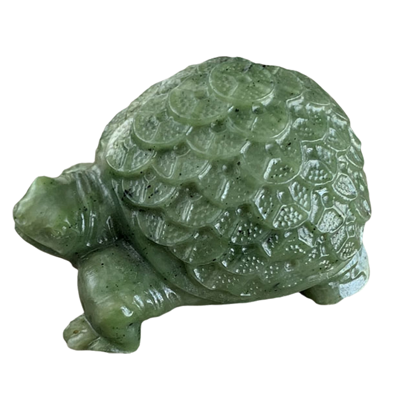 天然和田碧玉雕刻乌龟手把件