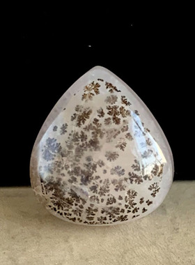 天然水草水晶吊坠锰矿花草纹实物