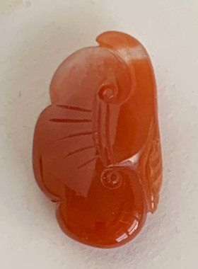 天然水晶红兔毛如意吊坠项坠