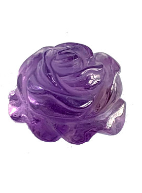 千蕊天然紫水晶吊坠 紫色雕刻玫瑰花吊坠项坠项链 水晶饰品