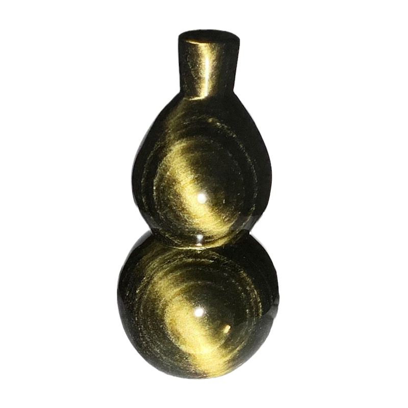 天然金曜石葫芦摆件家居礼品