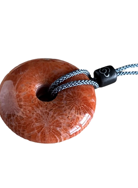 天然珊瑚玉吊坠平安扣菊花石