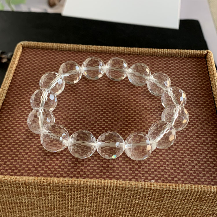 天然茶水晶手链白水晶手串