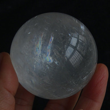 千蕊 天然冰洲石球摆件 方解石水晶球把玩健身球 多款实物
