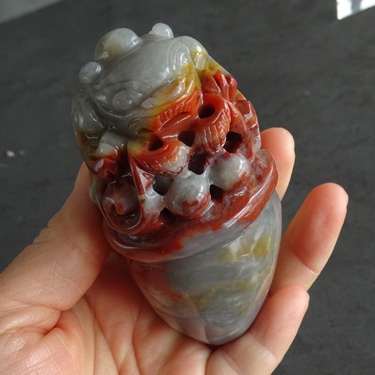 千蕊天然黄龙玉雕刻摆件 貔貅把玩手把件 一物一图手工雕刻