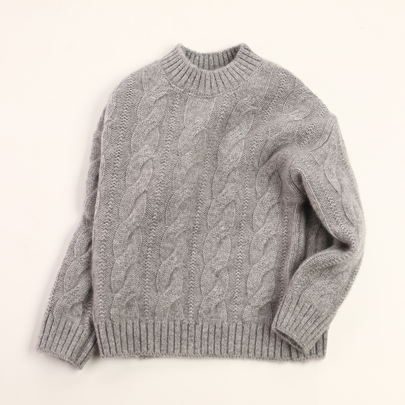 洪叶云台100%纯山羊绒男童毛衣女童秋冬宝宝针织打底衫儿童羊绒衫