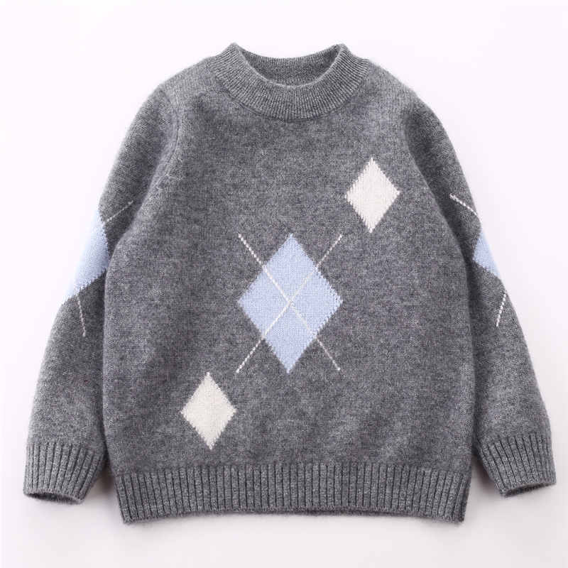 秋冬季男童山羊绒儿童羊绒针织衫