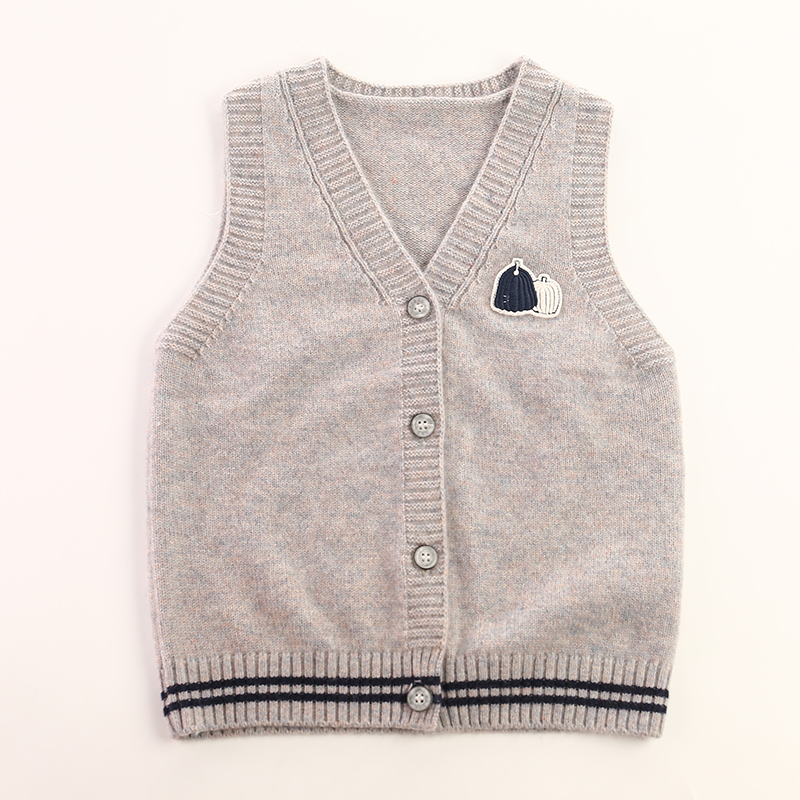 秋冬款男童纯羊绒衫宝宝毛衣背心