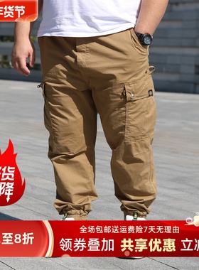 TRCE镭创高品质复古重磅纯棉水洗工装裤做旧户外宽松男休闲长裤