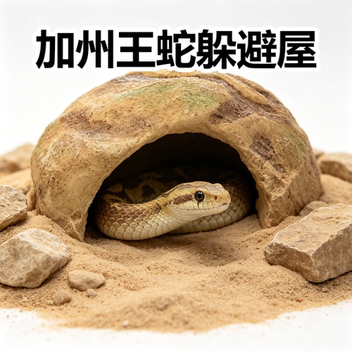 加州王蛇躲避屋树脂躲避洞穴守宫蜥蜴爬宠宠物蛇缸丰荣生态造景