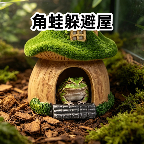 角蛙躲避屋小房子专用休息房子养殖树蛙青蛙饲养缸箱丰荣造景用品